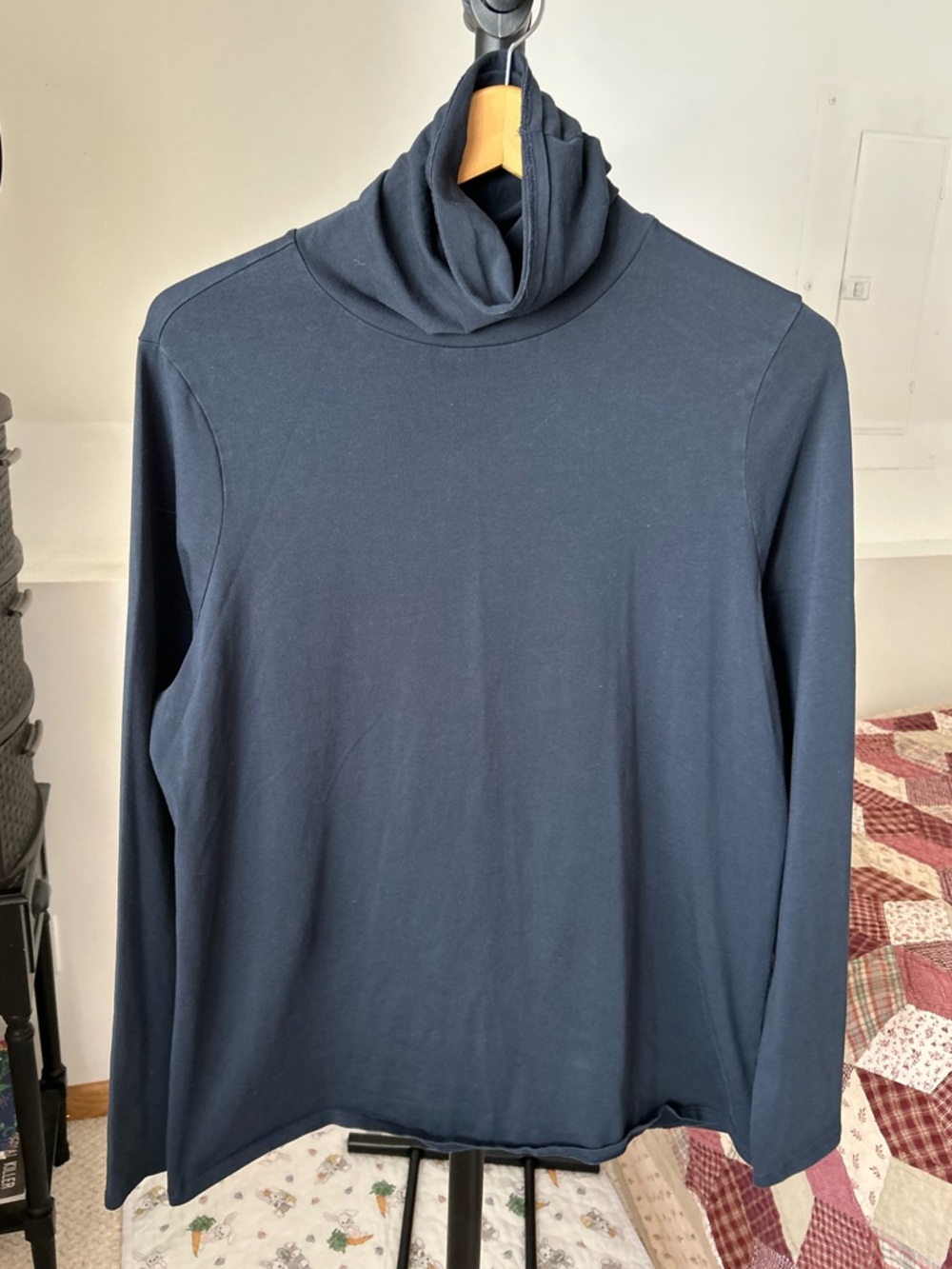 Peruvian Connection Pima Cotton Turtleneck Shirt Navy XXL